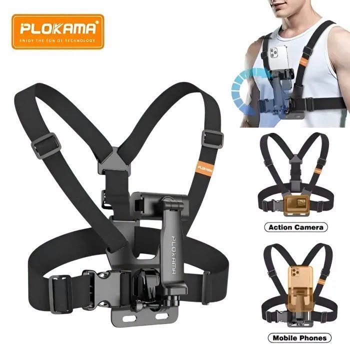 PLOKAMA CX10 Chest Mount Phone & Action Camera Holder